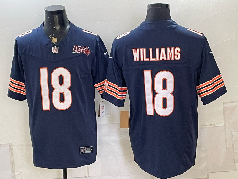 Men 2026 Chicago Bears #18 Williams Blue Nike Limited NFL Jersey 0815001->chicago bears->NFL Jersey